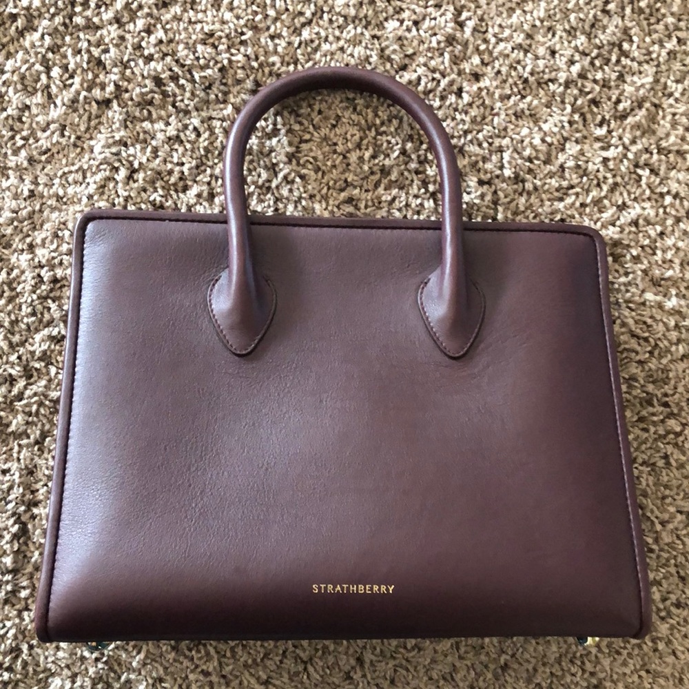 Strathberry Bag tote, Burgundy color